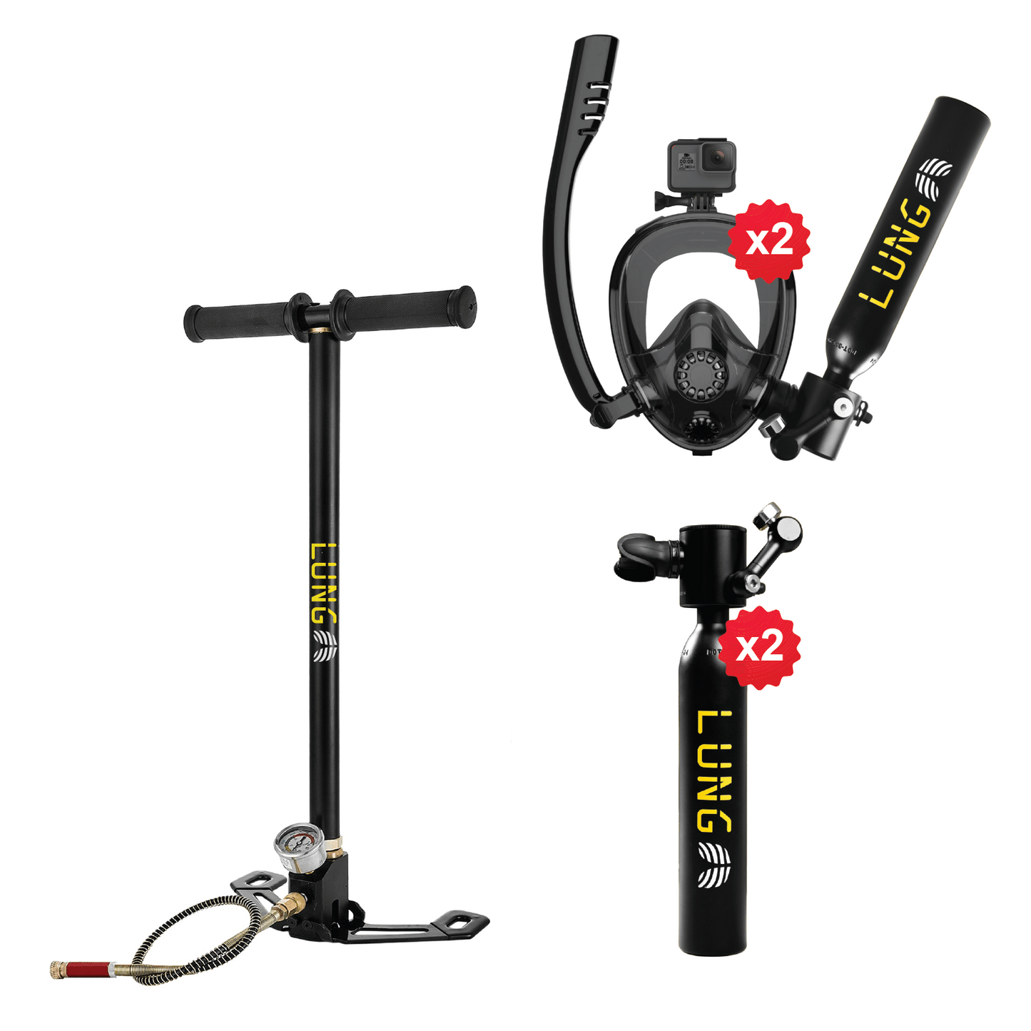 Lung T-500 + Hand Pump + Sub-Mask