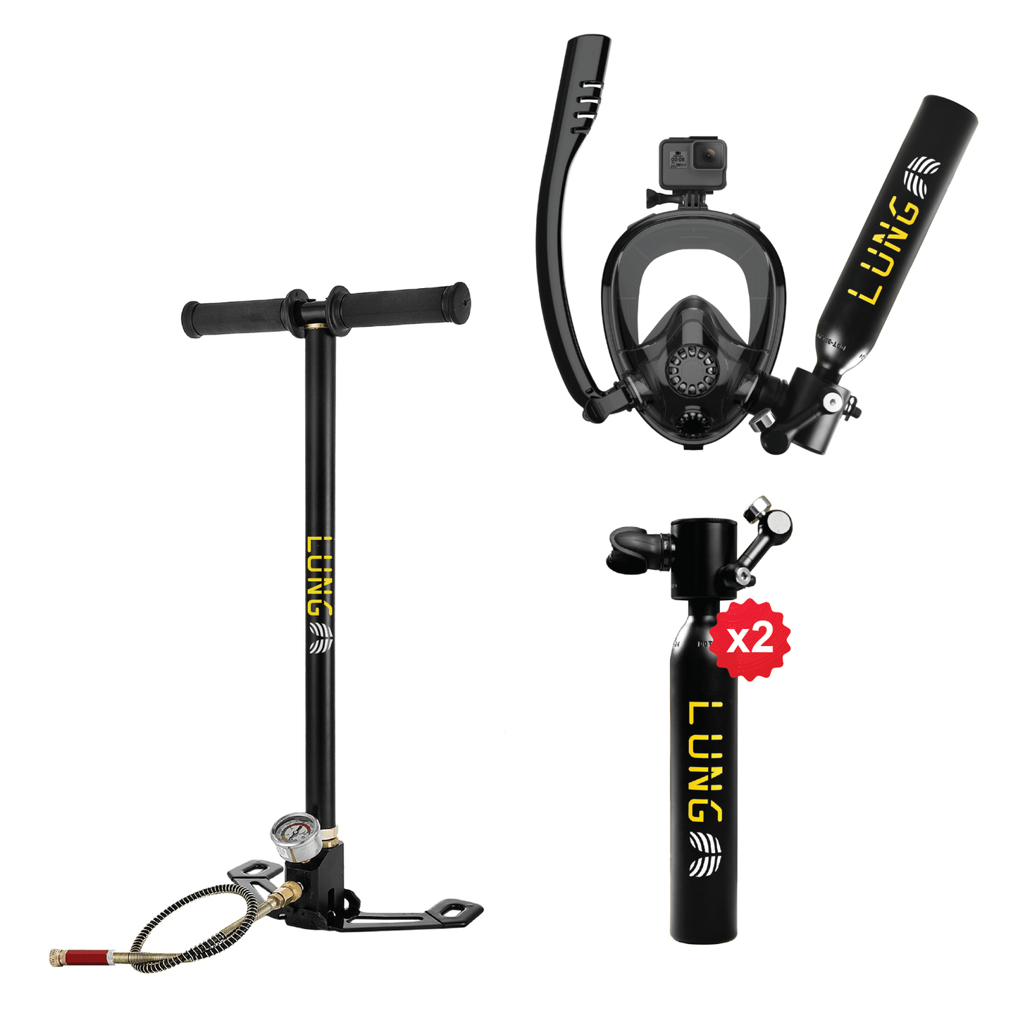 Lung T-500 + Hand Pump + Sub-Mask