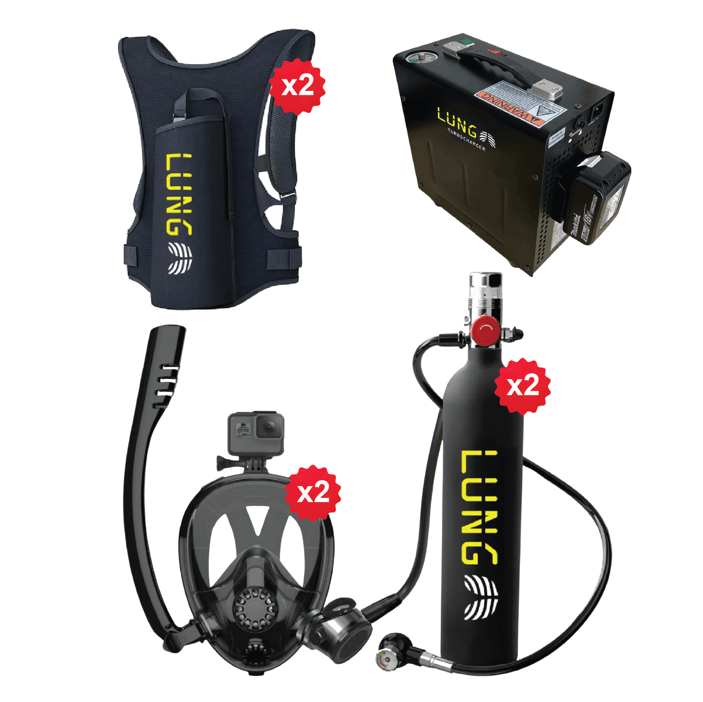 Lung T-1000 + Sub-Mask + Turbocharger