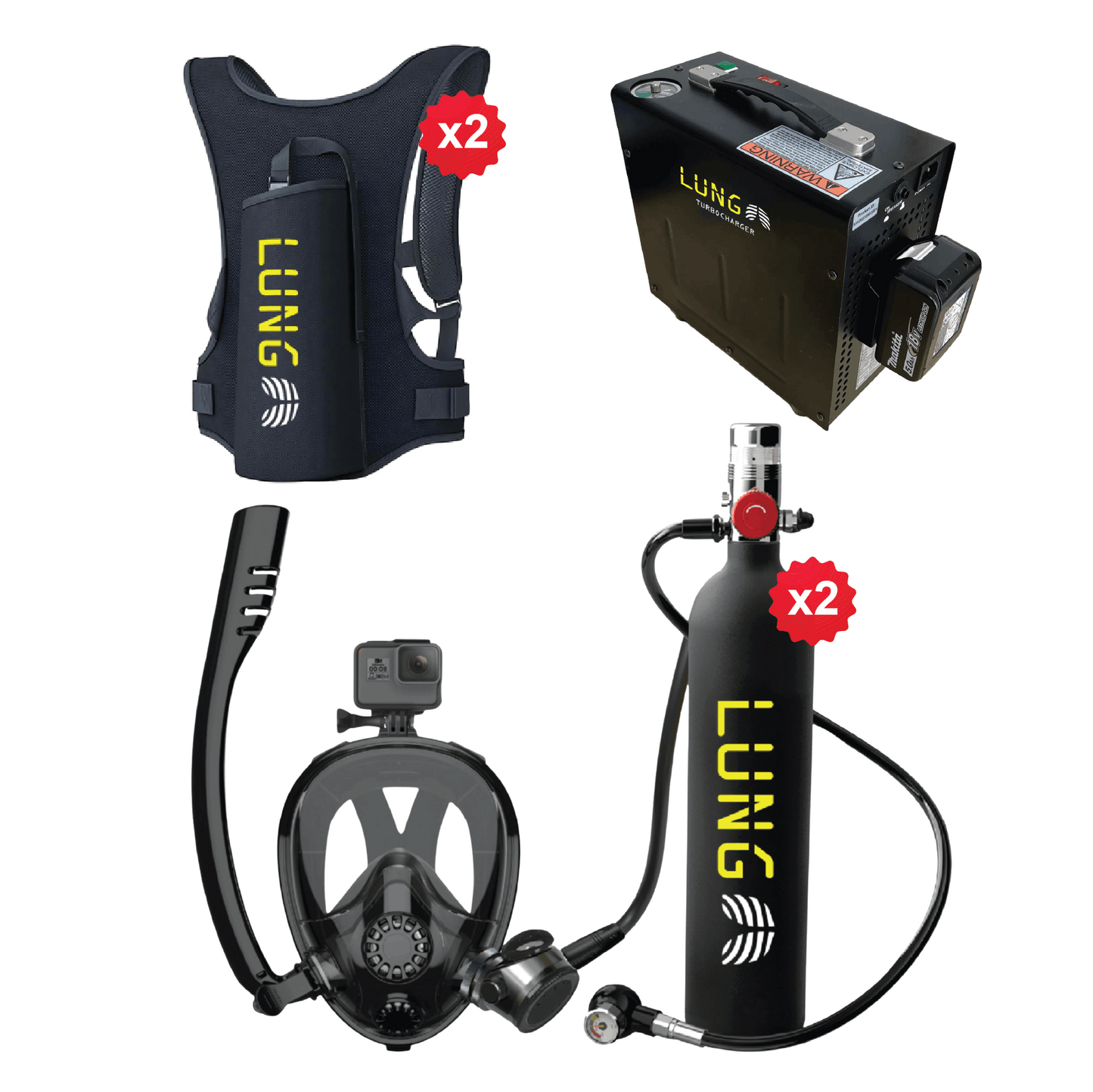 Lung T-1000 + Sub-Mask + Turbocharger