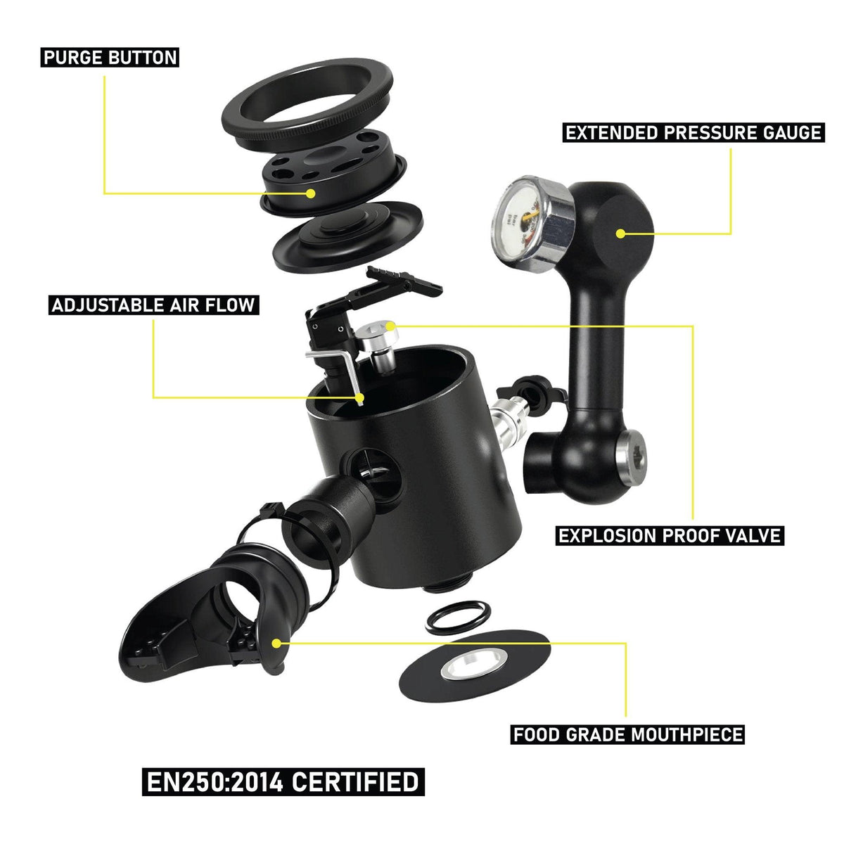 T-500™ + Hand Pump + Turbocharger + Sub-Mask - Lung Tank